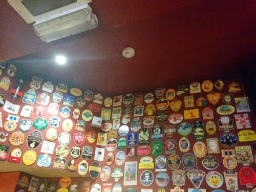 Beer mats inside pub #2 of the tour