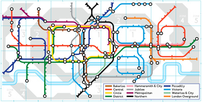 Google Doodle of the Tube's 150 anniversary