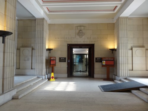 The Art Deco lobby of Senate House