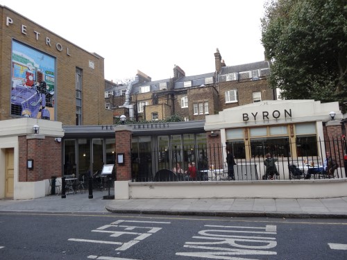 Former Petrol station now Burger restaurant