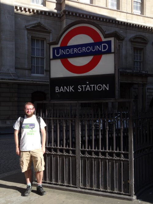 Ian Wright after finishing tube map walk