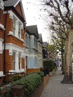 Houses along Wandsworth Bridge Road