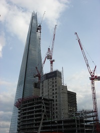 The Shard With Construction In Front