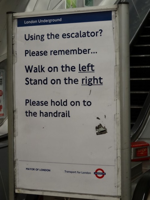 Every station should have these signs, not that the people who need them would read them