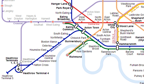 Heathrow Underground Map